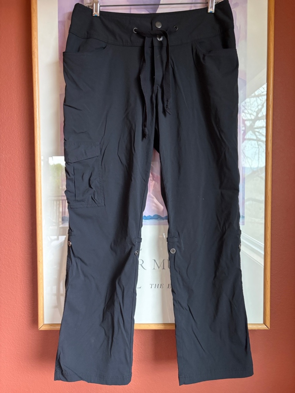 Columbia Black Omni-Shield Convertible Roll-Up Hiking Outdoor Pants, Size 10